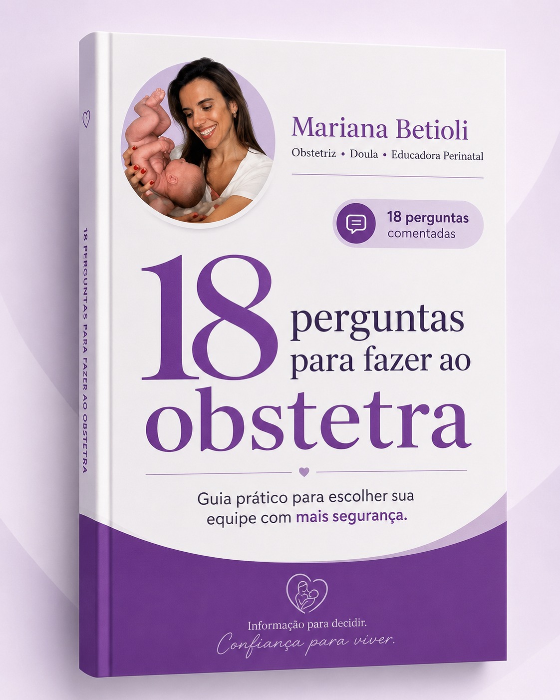 Capa do guia 18 perguntas para fazer ao obstetra, de Dra. Mariana Betioli